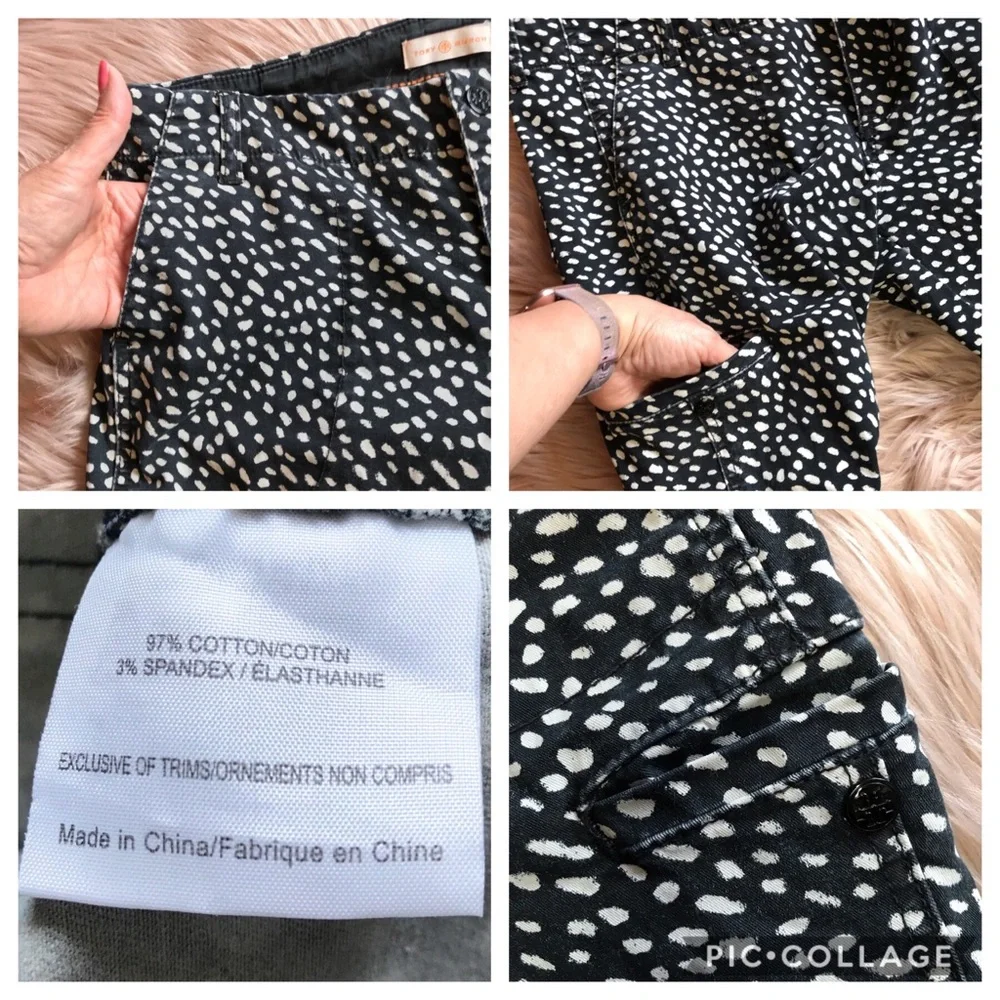 Tory Burch Walker Cargo Dotted Pony Print Jean Size 31